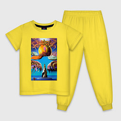 Детская пижама Скала желаний - нейросеть - сюрреализм