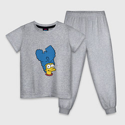 Пижама хлопковая детская Marge Wu-Tang, цвет: меланж