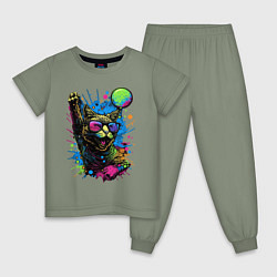 Детская пижама Кот тусовщик