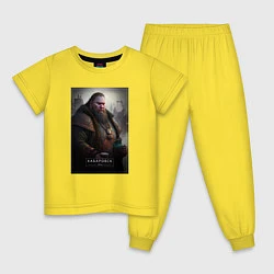 Пижама хлопковая детская Хабаровск - персонаж, цвет: желтый