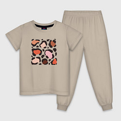 Детская пижама Цветные леопардовые пятна
