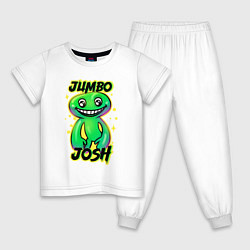 Пижама хлопковая детская Jumbo Josh, цвет: белый