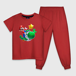 Детская пижама Марио, Йоши и звезда