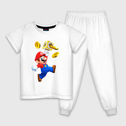 Детская пижама Марио сбивает монетки
