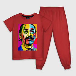 Пижама хлопковая детская Salvador Dali, цвет: красный