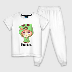 Детская пижама Оленька - Майнкрафт