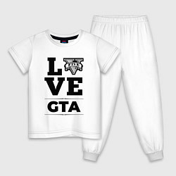 Пижама хлопковая детская GTA love classic, цвет: белый