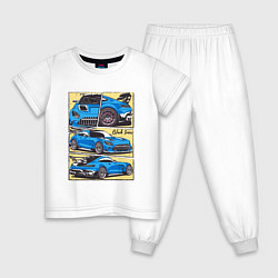 Пижама хлопковая детская Mercedes-Benz AMG GT V1, цвет: белый