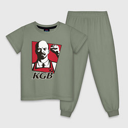 Пижама хлопковая детская KGB Lenin, цвет: авокадо