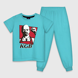Пижама хлопковая детская KGB Lenin, цвет: бирюзовый