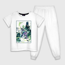 Пижама хлопковая детская Бай Чжу Геншин импакт, цвет: белый