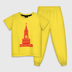 Пижама хлопковая детская Kremlin Moscow, цвет: желтый