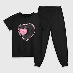 Пижама хлопковая детская Everythings nice, цвет: черный