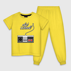 Пижама хлопковая детская Джойстик, цвет: желтый