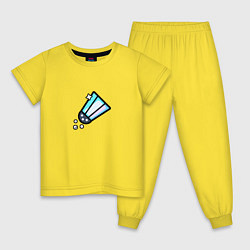 Пижама хлопковая детская Не будь солёным Спрей Бравл старс, цвет: желтый