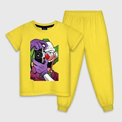 Пижама хлопковая детская Krusty photographer, цвет: желтый