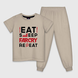 Детская пижама Надпись: eat sleep Far Cry repeat