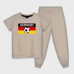 Пижама хлопковая детская Football Germany, цвет: миндальный
