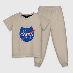 Детская пижама Коты - исследователи Космоса