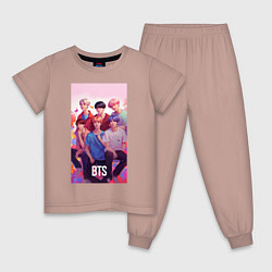Детская пижама BTS art anime style
