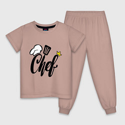 Детская пижама Надпись - шеф повар
