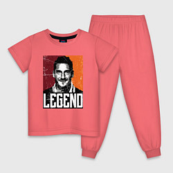 Пижама хлопковая детская Тотти легенда, цвет: коралловый