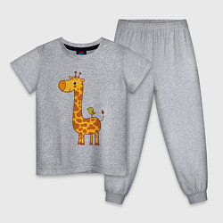 Детская пижама Жираф и птичка