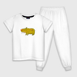Пижама хлопковая детская Angry Dog, цвет: белый