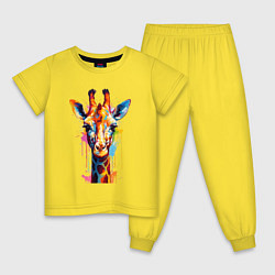 Детская пижама Граффити с жирафом