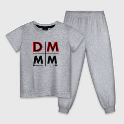 Пижама хлопковая детская Depeche Mode - Memento Mori Logo DM, цвет: меланж
