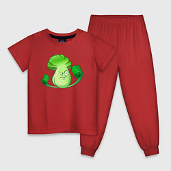 Пижама хлопковая детская Бонк Чой, цвет: красный