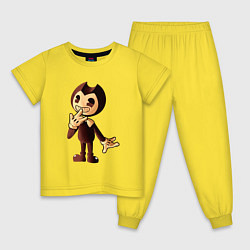 Пижама хлопковая детская Бенди довольна, цвет: желтый