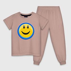 Детская пижама Смайлик улыбающийся эмодзи