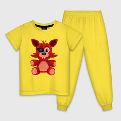 Пижама хлопковая детская Фокси плюшевый, цвет: желтый