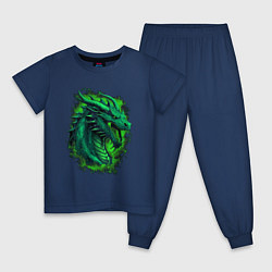 Детская пижама Дракон 2024 зеленый