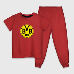Пижама хлопковая детская Borussia fc sport, цвет: красный