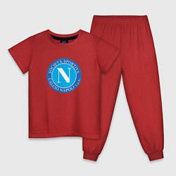 Пижама хлопковая детская Napoli fc sport, цвет: красный
