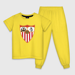 Пижама хлопковая детская Sevilla, цвет: желтый