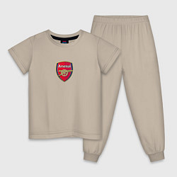 Пижама хлопковая детская Arsenal fc sport club, цвет: миндальный