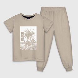 Детская пижама Пляж пальмы