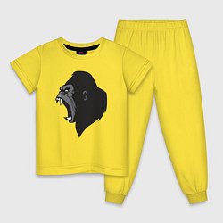 Пижама хлопковая детская Кинг конг, цвет: желтый