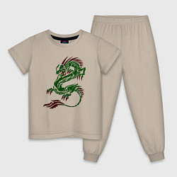 Детская пижама Символ года - зелёный дракон