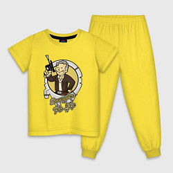 Пижама хлопковая детская Fallout - smuggler boy, цвет: желтый