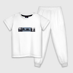Пижама хлопковая детская Depeche Mode - Delta Machine merch, цвет: белый