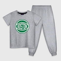 Пижама хлопковая детская Ball Celtics, цвет: меланж