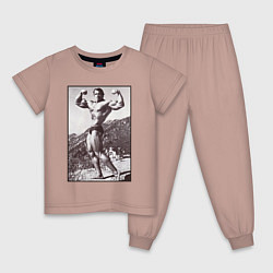 Пижама хлопковая детская Mister Arnold, цвет: пыльно-розовый