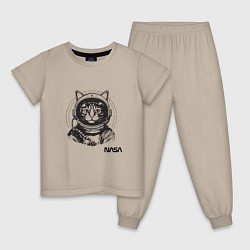 Детская пижама Кот - космонавт - nasa