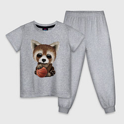 Детская пижама Красная панда баскетболист