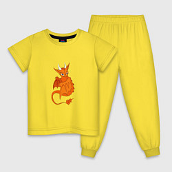 Детская пижама Оранжевый дракон
