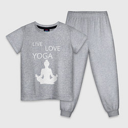 Детская пижама Йога - жизнь - любовь